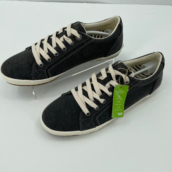 Taos Active Women's “Star” Canvas Sneakers Charcoal NIB Sz. 9.5M ** Runs Small** - Picture 3 of 13